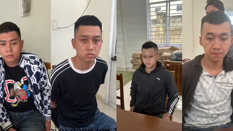 Các đối tượng tại Cơ quan điều tra. Ảnh: CACC
