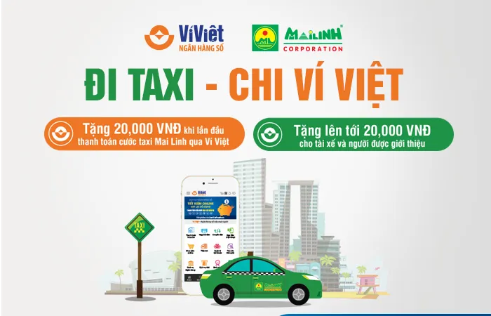 LienVietPostBank tặng thưởng khách hàng khi đi taxi Mai Linh