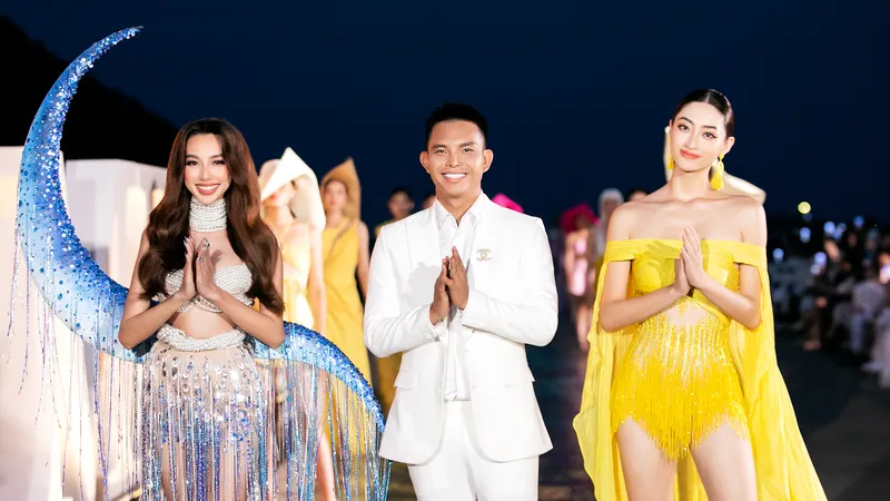 Thùy Tiên, Lương Thùy Linh, Tiểu Vy trình diễn thiết kế mới của Lê Thanh Hòa, Đỗ Long
