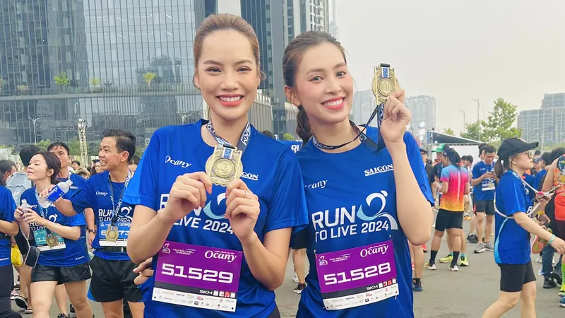 Hoa hậu Hoàng Phương, Tiểu Vy đầy năng lượng trên cung đường Giải chạy Run To Live 2024