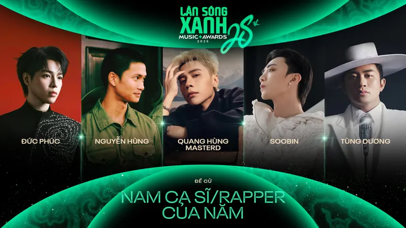 Hòa Minzy, Soobin, Nguyễn Hùng “áp đảo” đề cử Làn Sóng Xanh 2025