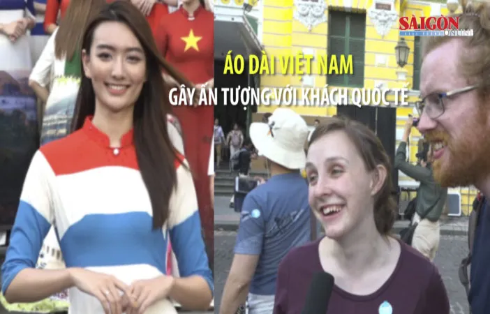 Áo dài Việt Nam gây ấn tượng với khách quốc tế