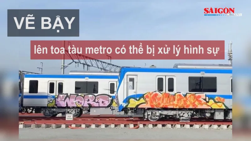Vẽ bậy lên toa tàu metro có thể bị xử lý hình sự