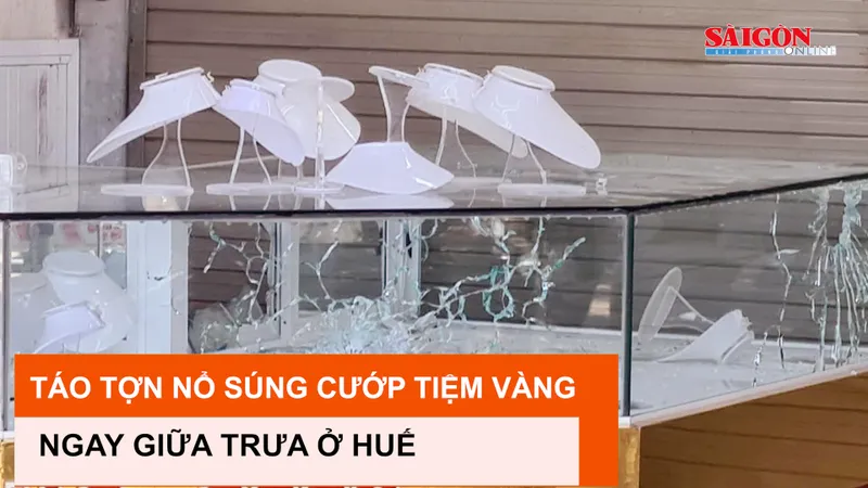 Táo tợn nổ súng cướp tiệm vàng ngay giữa trưa ở Huế