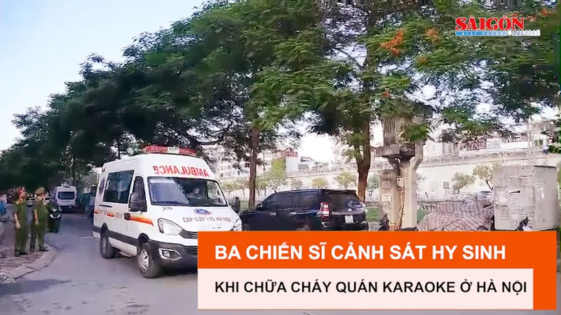 Ba cảnh sát hy sinh khi chữa cháy quán karaoke ở Hà Nội