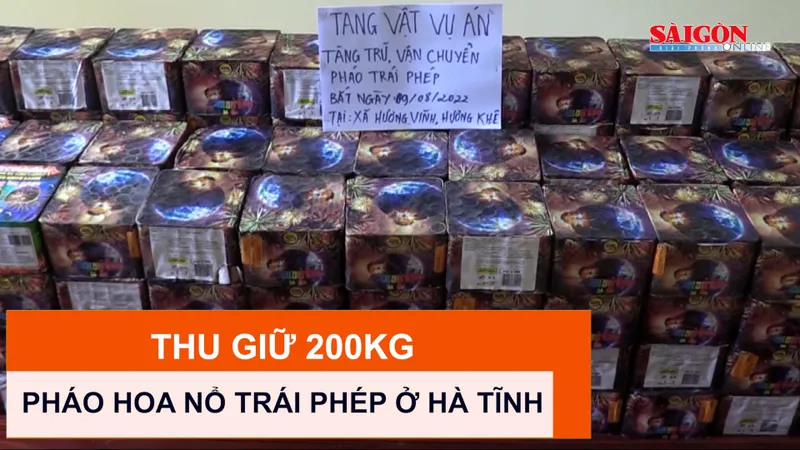 Bắt giữ đối tượng vận chuyển trái phép 200kg pháo hoa nổ ở Hà Tĩnh 