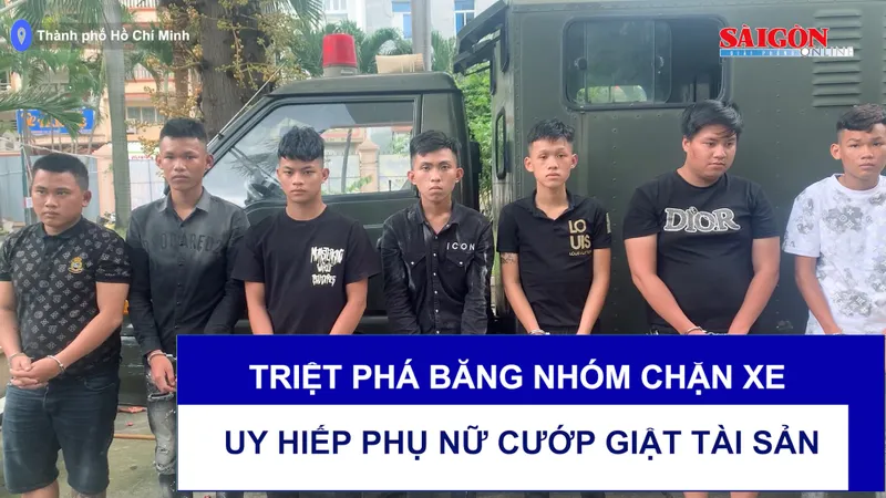 Triệt phá băng nhóm chặn xe, uy hiếp phụ nữ cướp giật tài sản