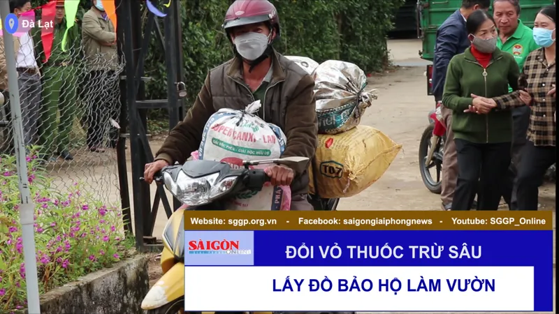 Đổi vỏ thuốc trừ sâu lấy đồ bảo hộ làm vườn