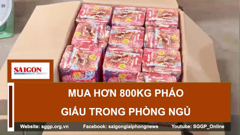 Mua hơn 800kg pháo giấu trong phòng ngủ