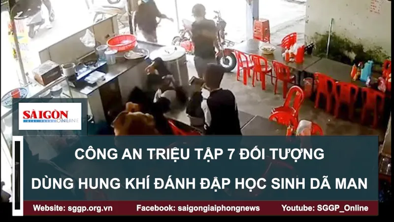 Công an triệu tập 7 đối tượng dùng hung khí đánh đập học sinh dã man