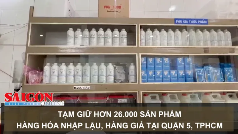 Tạm giữ hơn 26.000 sản phẩm hàng hóa nhập lậu, hàng giả tại quận 5, TPHCM