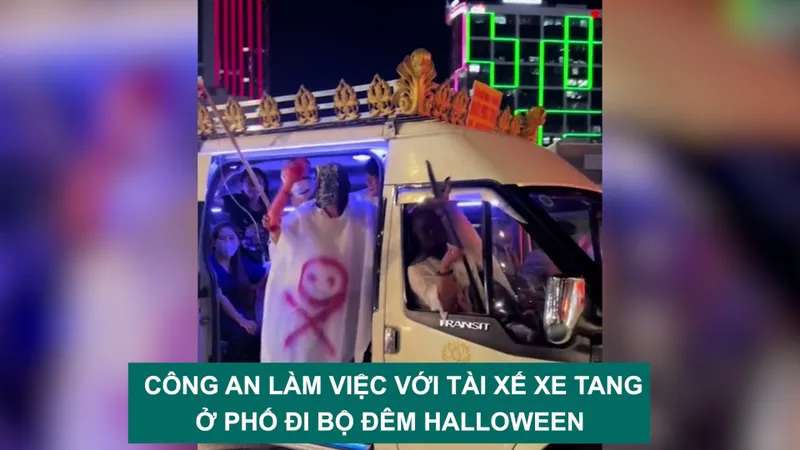 Tin nóng: Công an làm việc với tài xế xe tang ở phố đi bộ đêm Halloween
