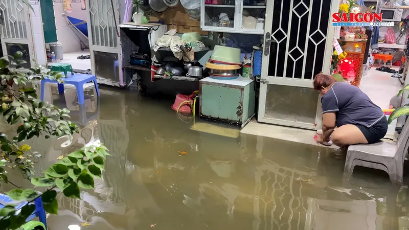 TPHCM: Triều cường dâng cao, Bình Quới – Thanh Đa lại ngập 