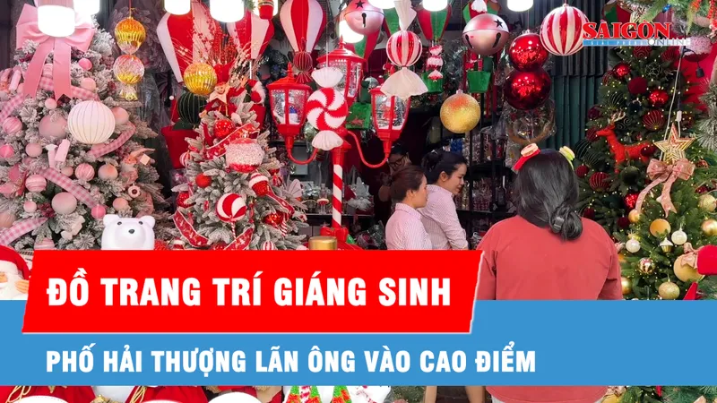 TPHCM: Phố Hải Thượng Lãn Ông vào cao điểm thị trường đồ trang trí giáng sinh