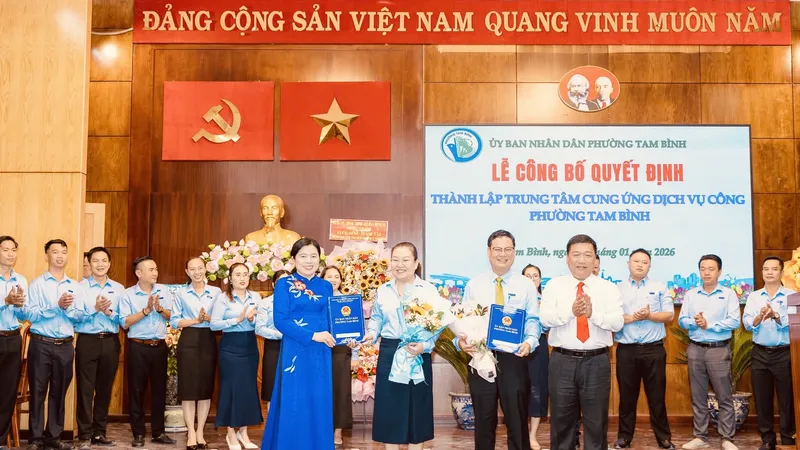 Phường Tam Bình thành lập Trung tâm Cung ứng dịch vụ công
