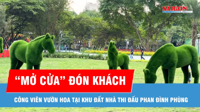 Công viên vườn hoa tại khu đất Nhà thi đấu Phan Đình Phùng “mở cửa” đón khách