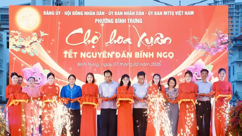 Phường Bình Trưng: Khai mạc Chợ hoa Tết Nguyên đán Bính Ngọ 2026