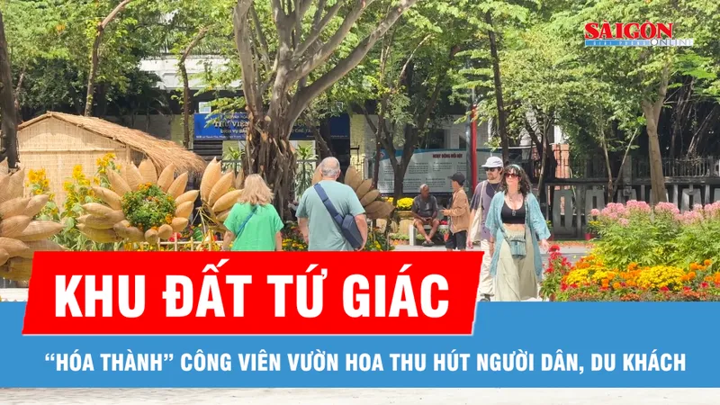Khu đất tứ giác “hóa thành” công viên vườn hoa, người dân, du khách hồ hởi check-in tết