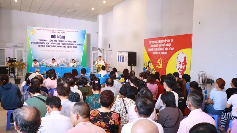 Phường Bình Trưng triển khai thu hồi đất dự án Khu Liên hợp thể dục thể thao quốc gia Rạch Chiếc