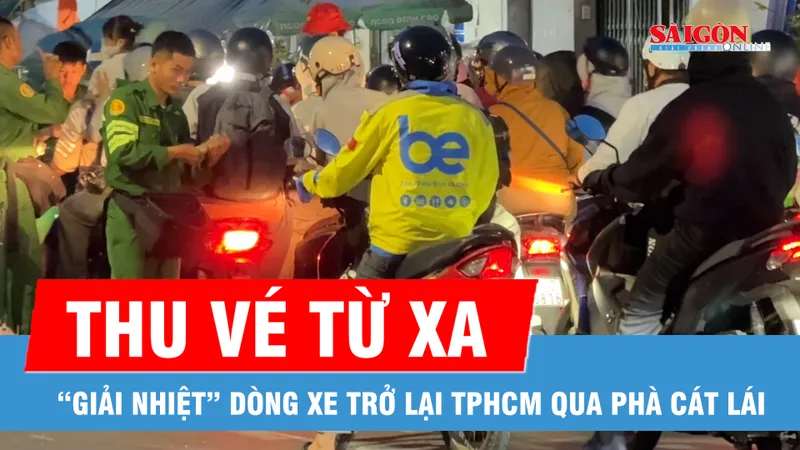 Áp dụng thu vé từ xa, phà Cát Lái “giải nhiệt” dòng xe sau lễ