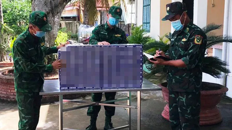 Lực lượng chức năng ở Kiên Giang liên tục phát hiện các vụ buôn lậu thuốc lá qua biên giới 