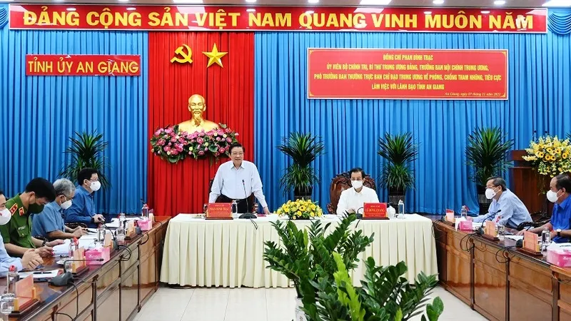 Ban Nội chính Trung ương biểu dương cơ quan chức năng tỉnh An Giang triệt phá nhiều vụ án lớn 