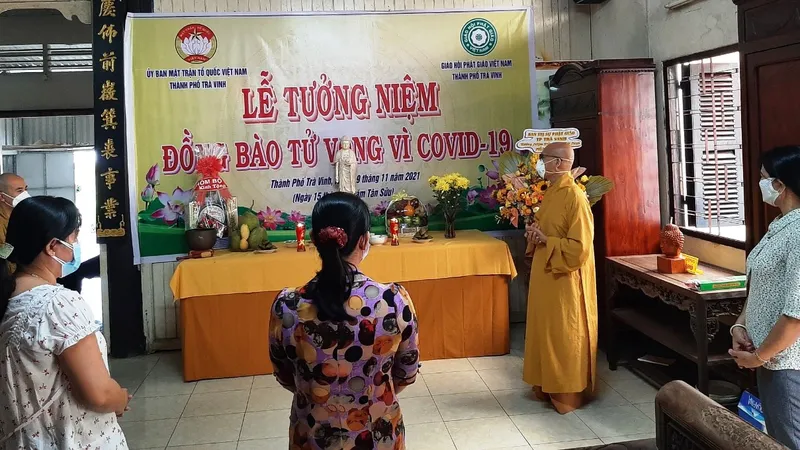 Trà Vinh và Vĩnh Long tổ chức lễ tưởng niệm đồng bào tử vong và cán bộ, chiến sĩ hy sinh trong đại dịch Covid-19