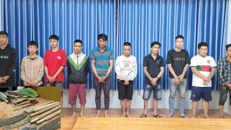 An Giang: Bắt khẩn cấp 12 nghi can giải quyết mâu thuẫn bằng dao, súng