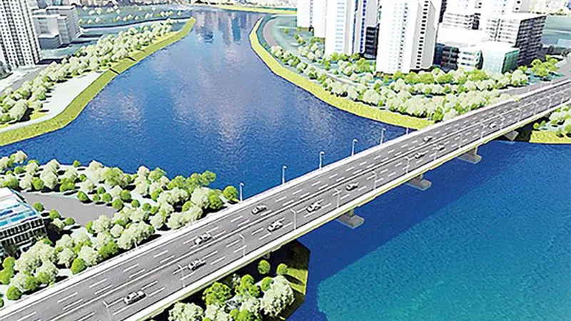 Phối cảnh cầu qua đảo Kim Cương