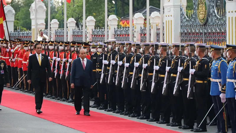 Lễ đón Chủ tịch nước Nguyễn Xuân Phúc thăm chính thức Vương quốc Thái Lan