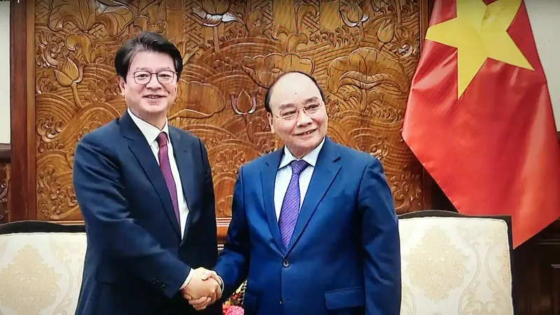 Chủ tịch nước Nguyễn Xuân Phúc tiếp Chủ tịch, Giám đốc Điều hành Hãng thông tấn Yonhap