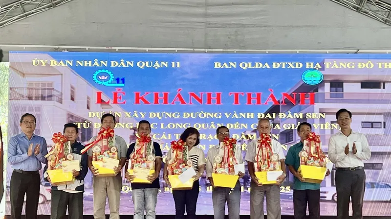 Đưa vào sử dụng tuyến đường vành đai Đầm Sen và rạch Đầm Sen