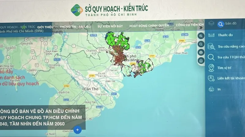 TPHCM vận hành thử nghiệm Cổng thông tin công khai dữ liệu quy hoạch trên nền tảng GIS
