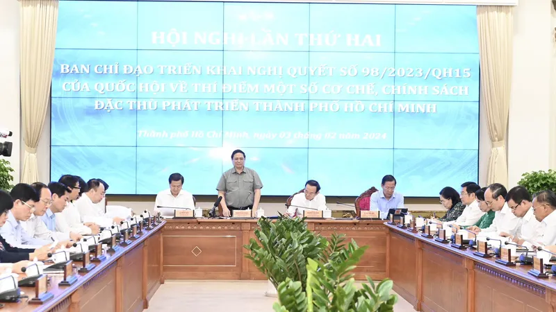 Thủ tướng Phạm Minh Chính chủ trì hội nghị lần 2 Ban Chỉ đạo triển khai Nghị quyết số 98/2023/QH15