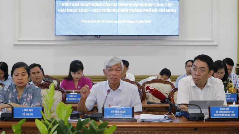 Phó Chủ tịch UBND TPHCM Võ Văn Hoan phát biểu tại buổi giám sát