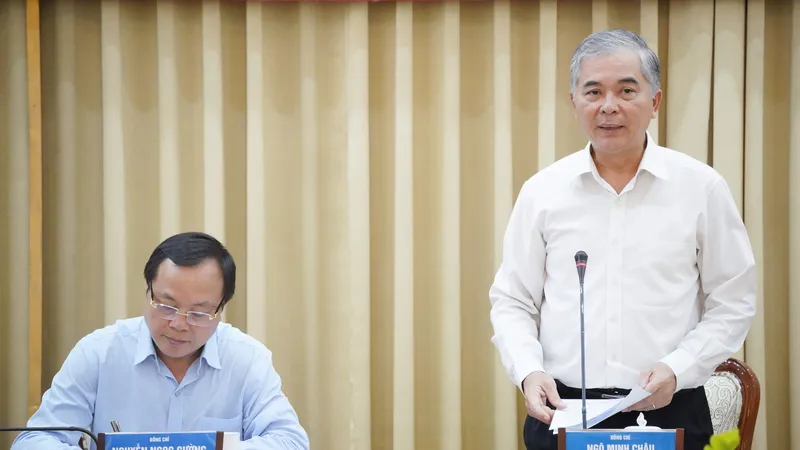 Phó Chủ tịch UBND TPHCM Ngô Minh Châu phát biểu tại hội nghị