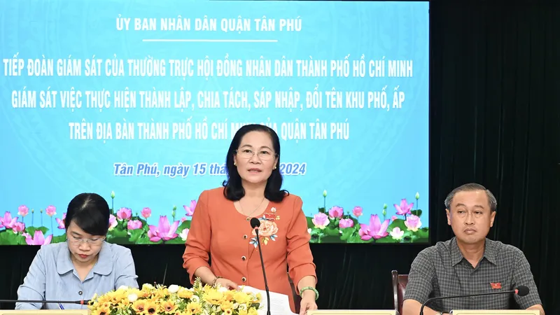 Chủ tịch HĐND TPHCM Nguyễn Thị Lệ: Khen thưởng, tri ân kịp thời cá nhân hoạt động khu phố, tổ dân phố