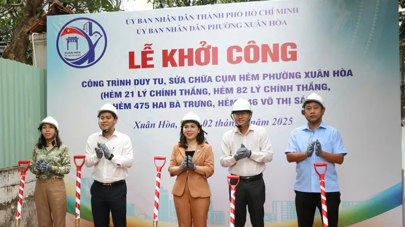 Phường Xuân Hòa, TPHCM khởi công dự án dân sinh đầu tiên sau sắp xếp