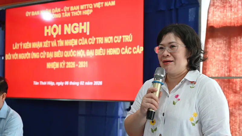 100% cử tri nơi cư trú thống nhất giới thiệu đồng chí Văn Thị Bạch Tuyết ứng cử đại biểu HĐND TPHCM