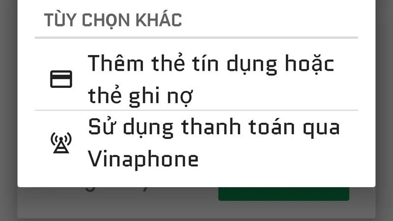 Với thuê bao VinaPhone, mua ứng dụng trên Google Play thật dễ dàng