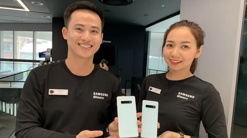 Những chiếc Galaxy S10 có mặt tại Việt Nam trong sự kiện giới thiệu của SamSung Việt Nam