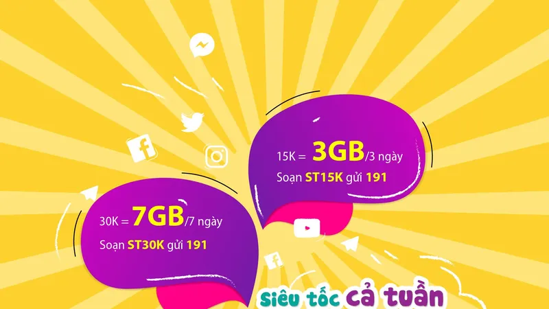 Data siêu tốc - siêu rẻ với 15.000 đồng có 3GB