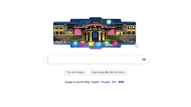 Hội An trên trang chủ Google Tiếng Việt 