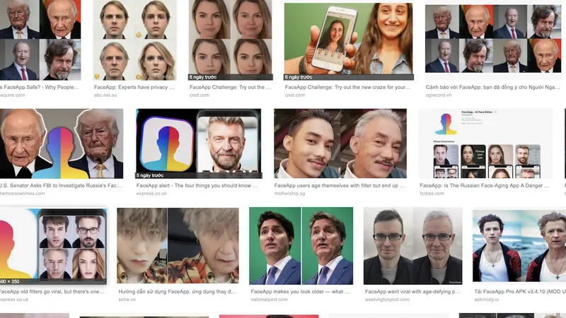 Hàng triệu, hàng triệu khuôn mặt tạo ra từ FaceApp 