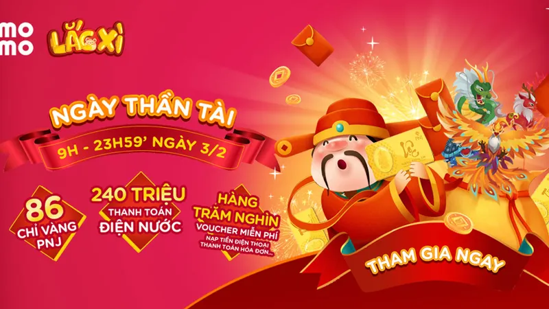 MoMo thêm sự kiện Ngày Vàng Vía Thần Tài