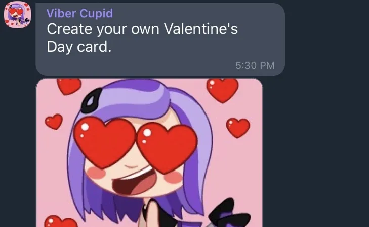 Viber Cupid vui nhộn mùa Valentine