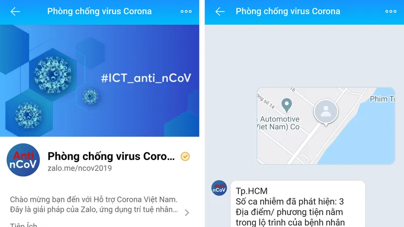 Người dân TPHCM có thể theo dõi thông tin chính thống về COVID-19 trên Zalo
