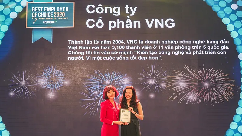 VNG đạt danh hiệu Top 2 Thương hiệu nhà tuyển dụng hấp dẫn 