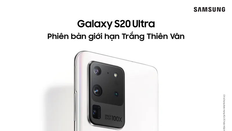 Galaxy S20 Ultra phiên bản giới hạn Trắng Thiên Vân ra mắt tại thị trường Việt Nam 