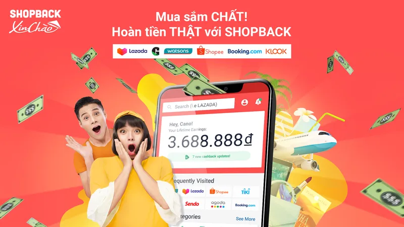 ShopBack là dịch vụ hoàn tiền từ hơn 150 đối tác 